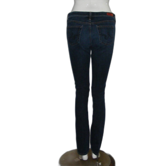 AG Jeans, 28, Premier, Dark Blue Wash, Mid/Low Rise Zipper fly, Skinny Straight - Picture 4 of 12